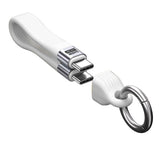 Mobile Origin 240W USB-C til USB-C Nøkkelringkabel - 13cm - Hvit