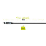 Mobile Origin 240W Display 540° Roterbar USB-C til USB-C Kabel - 1m - Svart