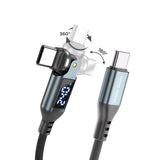 Mobile Origin 240W Display 540° Roterbar USB-C til USB-C Kabel - 1.8m - Svart