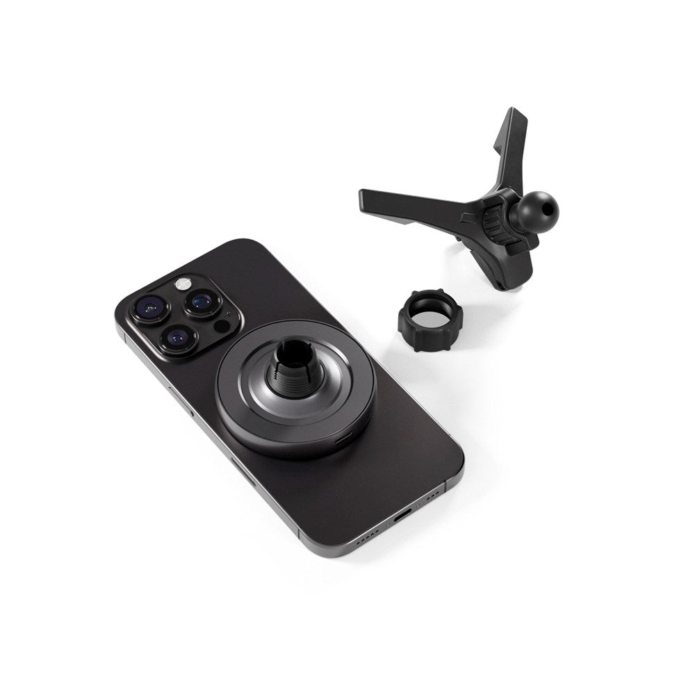 Epico Magnetisk Mobiltelefonholder for Bil med 15W Trådløs Lading - MagSafe Kompatibel - Svart