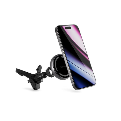 Epico Magnetisk Mobiltelefonholder for Bil med 15W Trådløs Lading - MagSafe Kompatibel - Svart