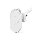 Epico Magnetisk Mobiltelefonholder for Bil m. 15W Trådløs Lading og 18W Billader - MagSafe-Kompatibel - Hvit
