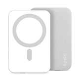 Epico 20W Aluminium Trådløs Magnetisk Powerbank 5000 mAh med USB-C-Kabel - MagSafe-Kompatibel - Sølv