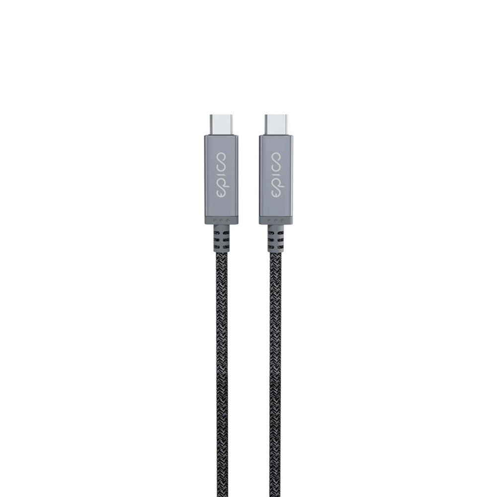 Epico Thunderbolt 4 Braided USB-C til USB-C Kabel - 1,5 m - Grå