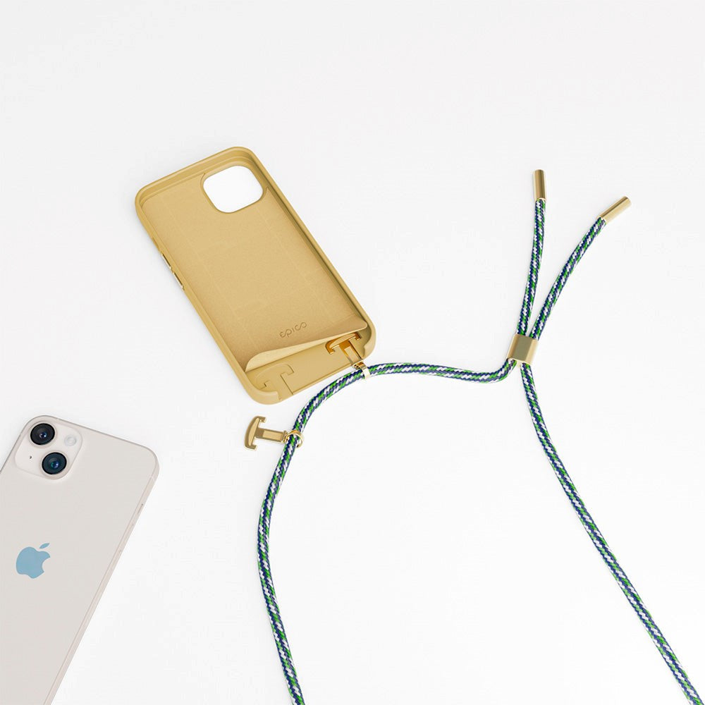 Epico iPhone 14 / 13 Silikon Necklace Deksel - Sand