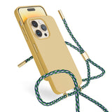 Epico iPhone 14 Pro Silikon Necklace Deksel - Sand