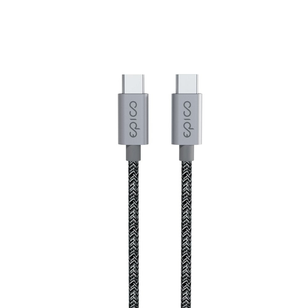 Epico Braided USB-C til USB-C Kabel EPR 240W - 2m - Grå