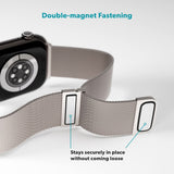 Apple Watch (38/40/SE/41/42mm) Epico Milanese+ (Plus) Rustfri Stål Rem - Starlight