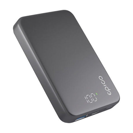 Epico Mag+ PowerBank i aluminium 10.000 mAh / 20 W - MagSafe Kompatibel - Grå