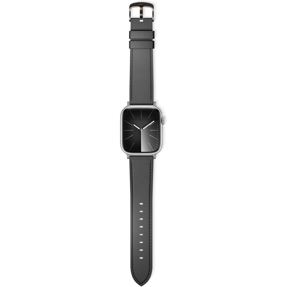 Epico Apple Watch (42/44/SE/45/46/49mm) Ekte Skinn Rem - Svart