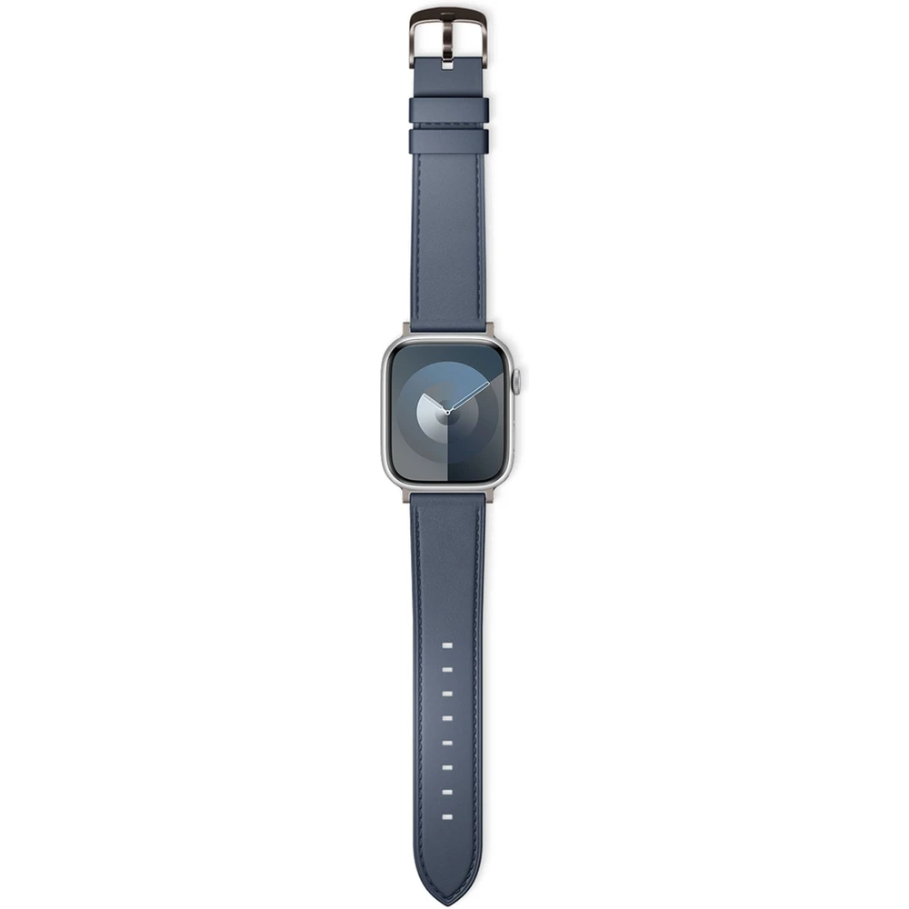 Epico Apple Watch (42/44/SE/45/46/49mm) Ekte Skinn Rem - Blå