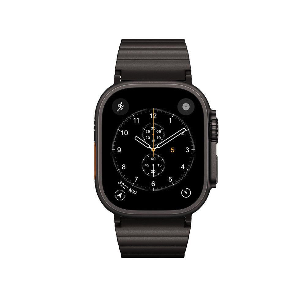 Apple Watch (42/44/SE/45/46/49) Epico UNUM Klokkerem i Rustfritt Stål – Svart