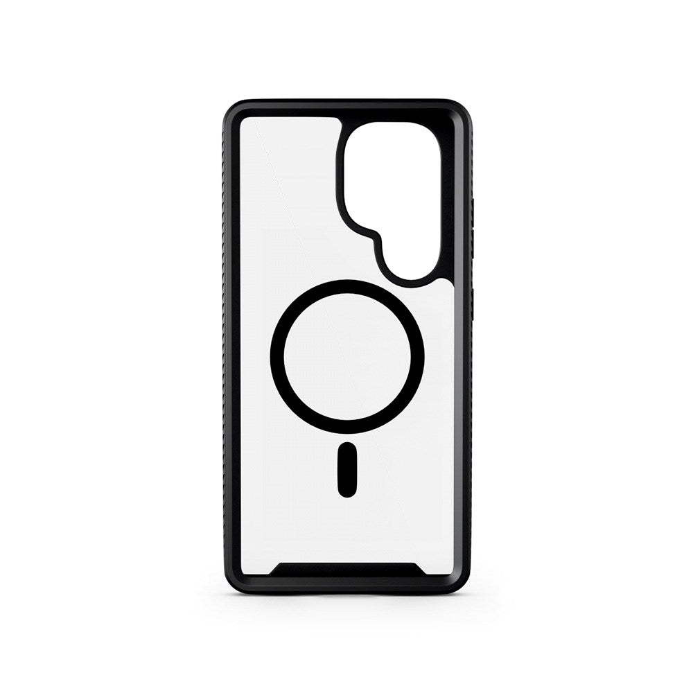 Samsung Galaxy S25 Ultra Spello Mag+ Rugged Deksel - MagSafe Kompatibel - Gjennomsiktig / Svart