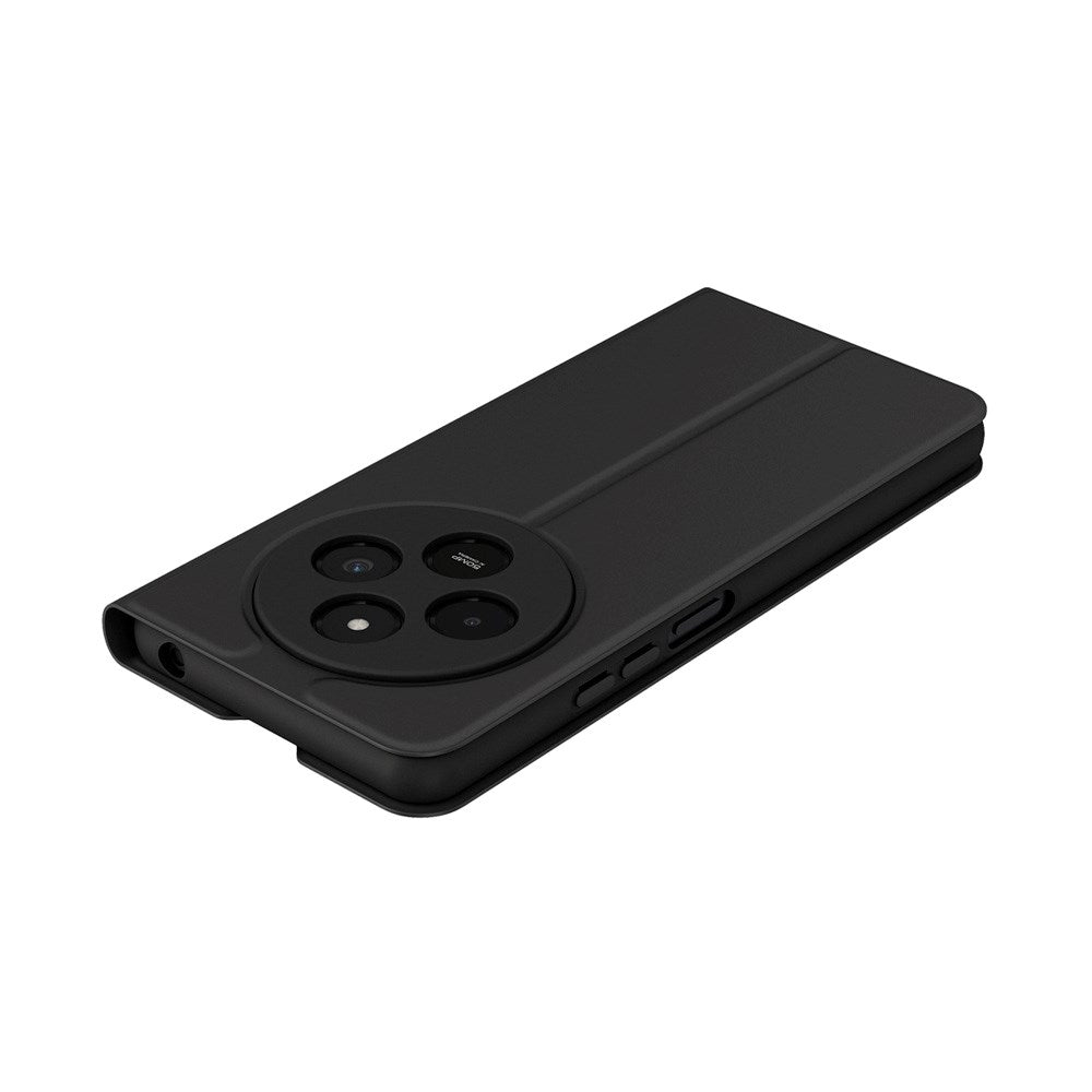 Spello Xiaomi Redmi 14C Kunstskinn Flip Deksel med Stativfunksjon - Svart