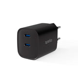 Spello 35W PD (Power Delivery) Väggladdare med 2 x USB-C - Svart