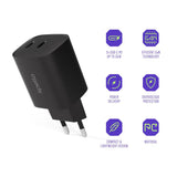 Spello 35W PD (Power Delivery) Väggladdare med 2 x USB-C - Svart