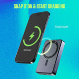 Spello ForcePack 10 000mAh Magnetisk Power Bank 15W - MagSafe Kompatibel - Mørkegrå