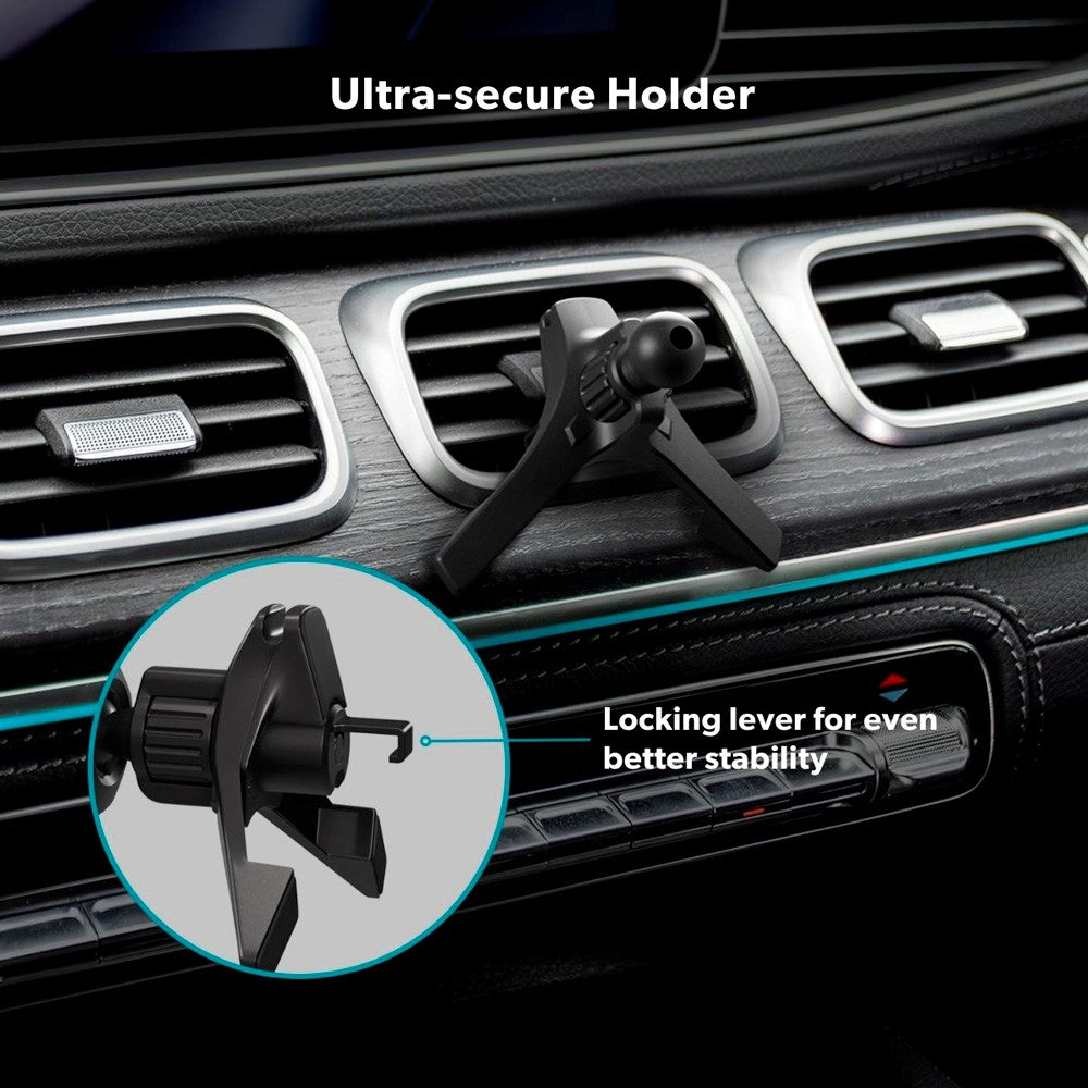 Epico UltraDrive Magnetisk 15W Mobilholder for Luftventil - MagSafe / Qi2 Kompatibel - Svart