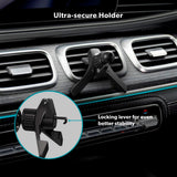 Epico UltraDrive Magnetisk 15W Mobilholder for Luftventil - MagSafe / Qi2 Kompatibel - Svart