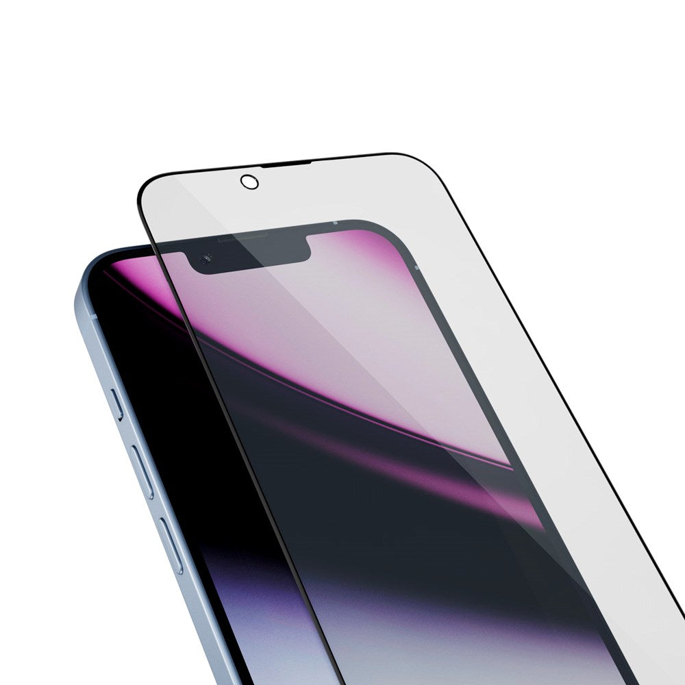 iPhone 16e / 14 / 13 / 13 Pro Epico AntiBlue Glass 3D Skjermbeskyttelsesglass m. Installasjonsramme - Gjennomsiktig