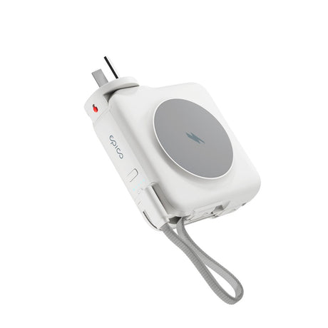 Epico UltraPack Mag+ 3-i-1 Reise PowerBank 10.000 mAh - MagSafe Kompatibel - Hvit