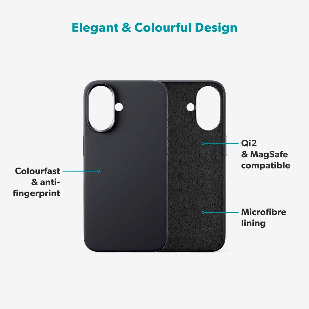 iPhone 17 Epico Silicone Pro Mag+ Deksel - MagSafe Kompatibel - Black