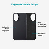 iPhone 17 Epico Silicone Pro Mag+ Deksel - MagSafe Kompatibel - Black