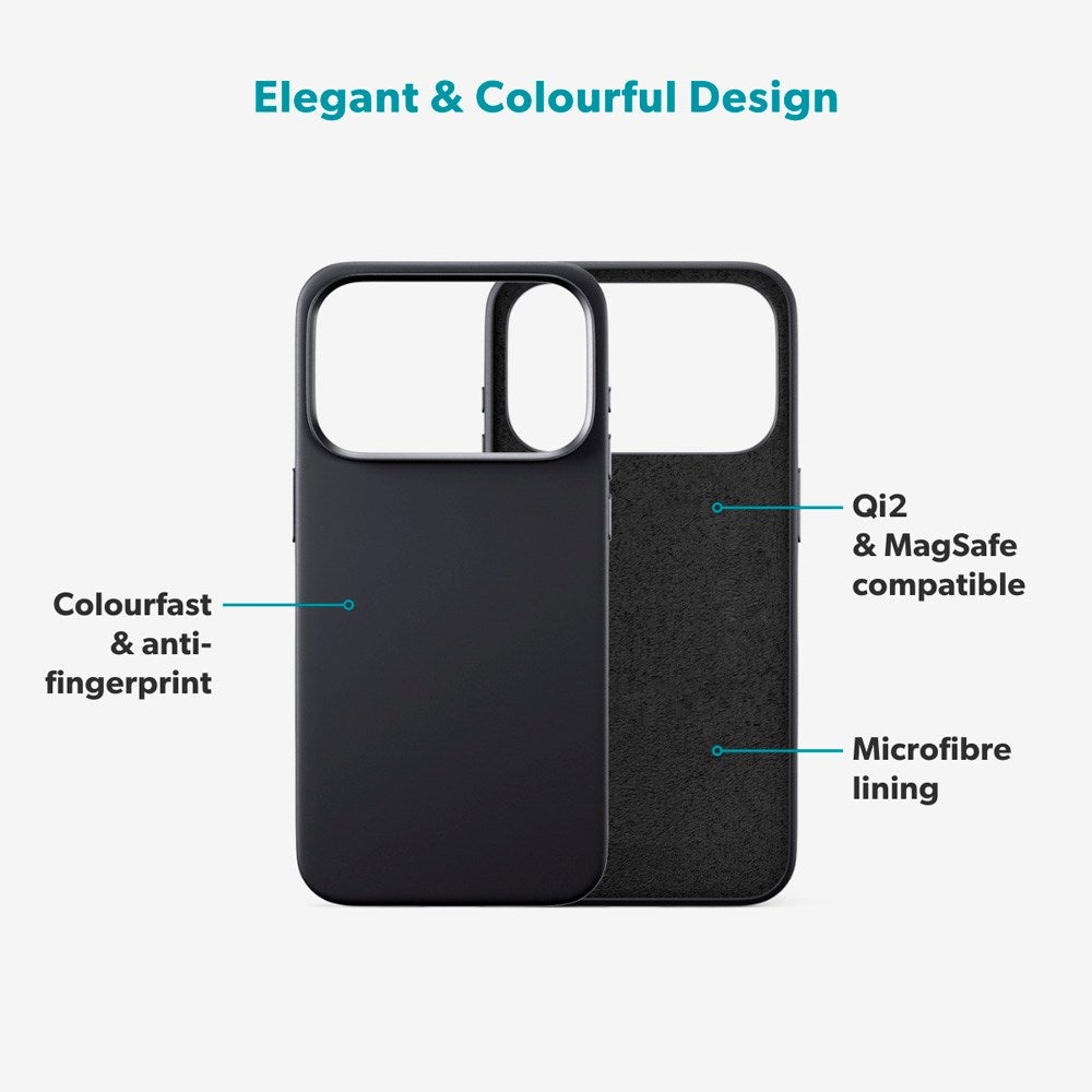 iPhone 17 Pro Epico Silicone Pro Mag+ Deksel - MagSafe Kompatibel - Black