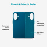 iPhone 17 Epico Silicone Pro Mag+ Deksel - MagSafe Kompatibel - Petrol Blue