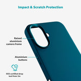 iPhone 17 Epico Silicone Pro Mag+ Deksel - MagSafe Kompatibel - Petrol Blue