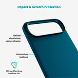 iPhone Air Epico Silicone Pro Mag+ Deksel - MagSafe Kompatibel - Petrol Blue