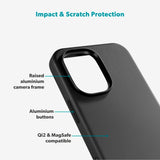 iPhone 17 Epico Leather Pro Mag+ Deksel - MagSafe Kompatibel - Svart