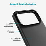 iPhone 17 Pro Max Epico Leather Pro Mag+ Deksel - MagSafe Kompatibel - Svart