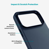 iPhone 17 Pro Epico Leather Pro Mag+ Deksel - MagSafe Kompatibel - Blå