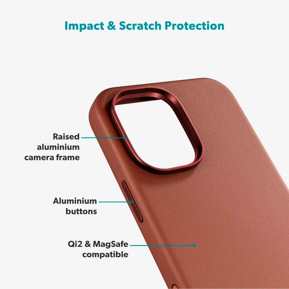 iPhone 17 Epico Leather Pro Mag+ Deksel - MagSafe Kompatibel - Brun