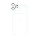 iPhone 17 Pro / 17 Pro Max Epico Glass Lens Kameralinsebeskyttelsesglass m. Monteringsramme - Gjennomsiktig