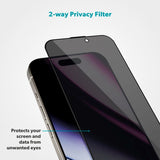 iPhone 17 Pro Epico Privacy Glass 3D Skjermbeskyttelsesglass m. Monteringsramme - Gjennomsiktig