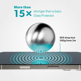 iPhone 17 Pro Max Epico ImpactCeramic Glass 3D Skjermbeskyttelsesglass m. Monteringsramme - Gjennomsiktig