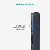 Epico 6-i-1 Aluminium Hub 8K - Midnight