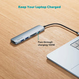 Epico 6-i-1 Aluminium Hub 8K - Sky Blue