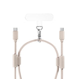 Epico 2-i-1 Mobilstropp m. Integrert USB-C til USB-C Kabel - Beige