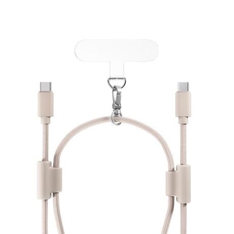 Epico 2-i-1 Mobilstropp m. Integrert USB-C til USB-C Kabel - Beige