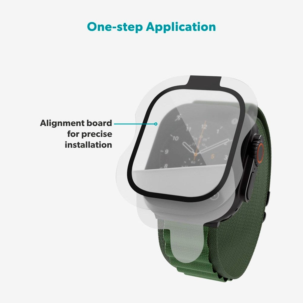 Apple Watch Ultra 3 / 2 / 1 (49mm) Epico SlimCeramic 3D Glass m. Installasjonsverktøy - Gjennomsiktig