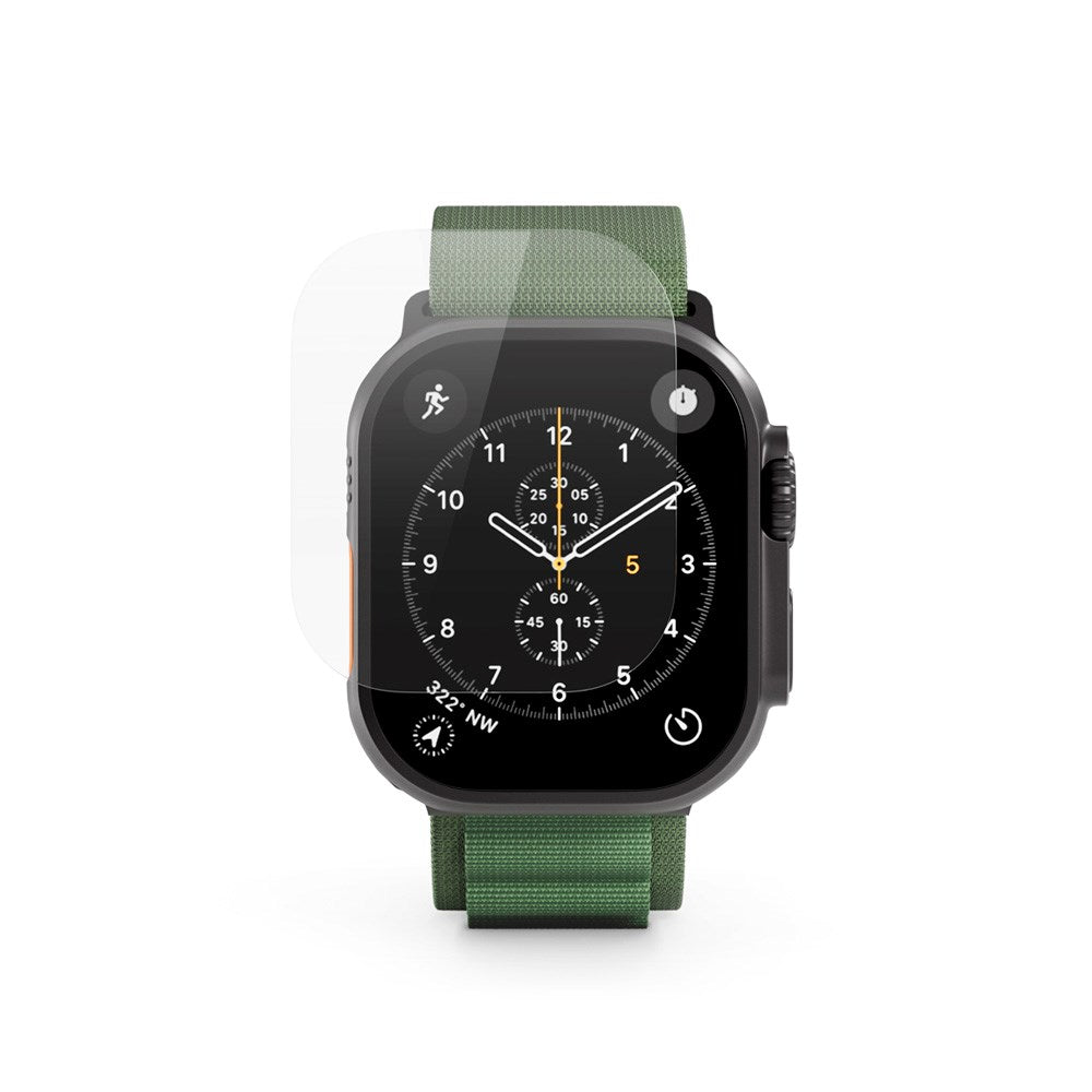 Apple Watch Ultra 3 / 2 / 1 (49mm) Epico SlimCeramic 3D Glass m. Installasjonsverktøy - Gjennomsiktig