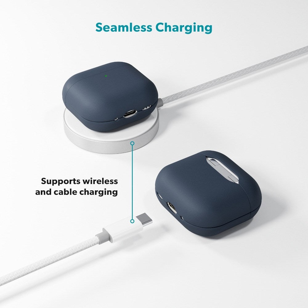 Apple AirPods Pro (3. gen.) Epico Ekte Skinn Deksel - Blå