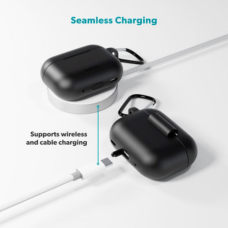 Apple AirPods Pro (3. gen.) Epico Outdoor Silicone Deksel - Svart