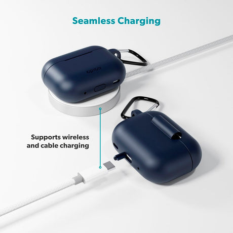 Apple AirPods Pro (3. gen.) Epico Outdoor Silicone Deksel - Mørkblå