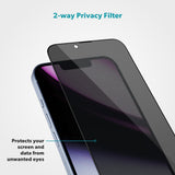 iPhone 16 Plus / 15 Plus / 14 Pro Max Epico Privacy Glass 3D Skjermbeskyttelsesglass m. Monteringsramme - Gjennomsiktig
