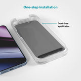 iPhone 16 Plus / 15 Plus / 14 Pro Max Epico Privacy Glass 3D Skjermbeskyttelsesglass m. Monteringsramme - Gjennomsiktig