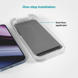 iPhone 16 Pro Max Epico Privacy Glass 3D Skjermbeskyttelsesglass m. Monteringsramme - Gjennomsiktig